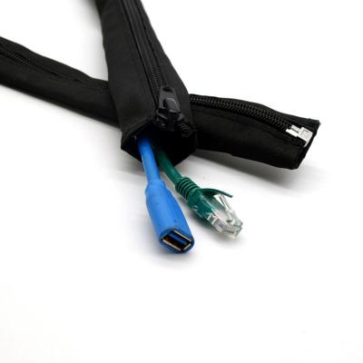 manchon de gestion des câbles à glissière flexible gaine tressée
