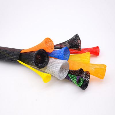 Gaine de câble électrique tressée ignifuge colorée