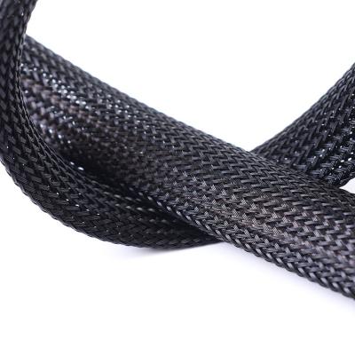 Gaine tressée extensible en PET hautement résistante à l'abrasion