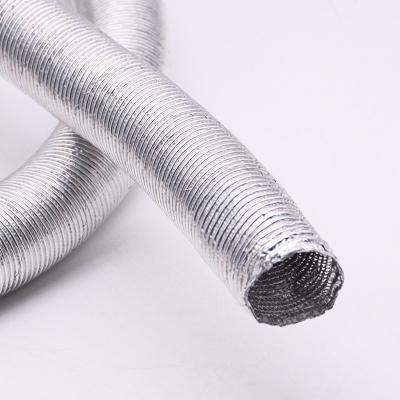 Tube ondulé réfléchissant la chaleur en feuille d'aluminium