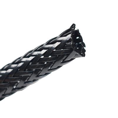 Gaine tressée en nylon à filaments plats extensibles
