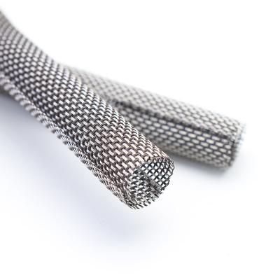 Gaine tressée fendue en PET et acier inoxydable anti-morsure