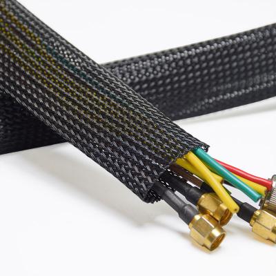 Gaine tressée extensible en PET résistante aux UV