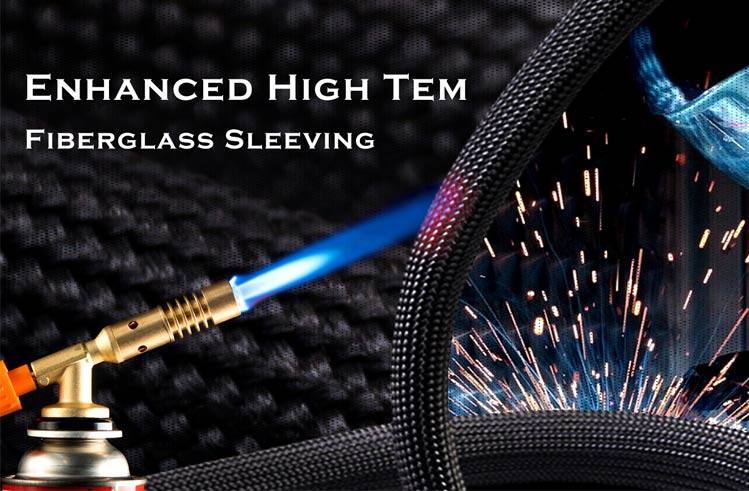 Gaine en fibre de verre améliorée pour la protection des câbles haute température