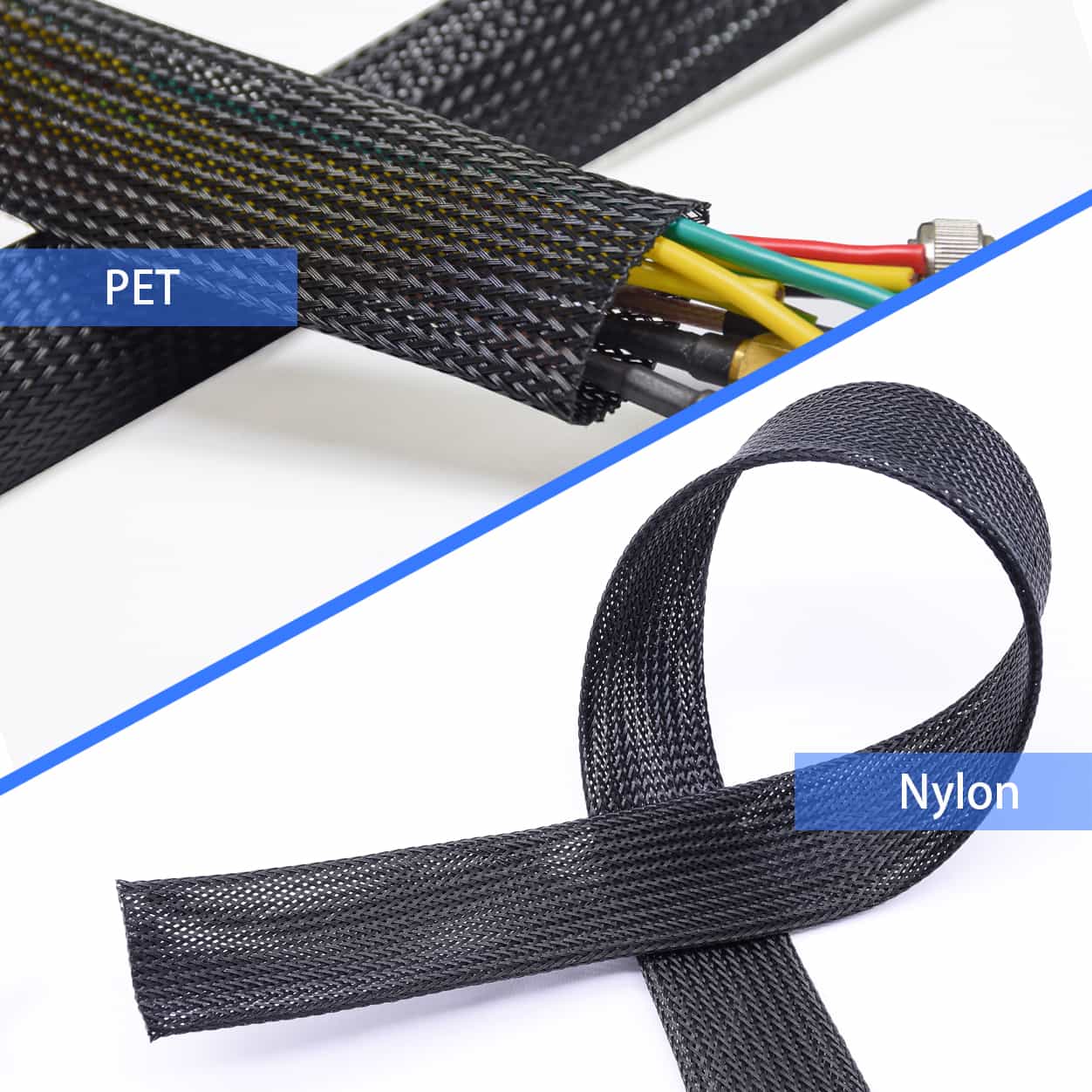 PET vs Nylon Braided Sleeving: Which One Is Right for Your Cable Protection Needs?